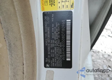 2008 BMW 750 Li from USA, damaged, VIN WBAHN83508DT80968